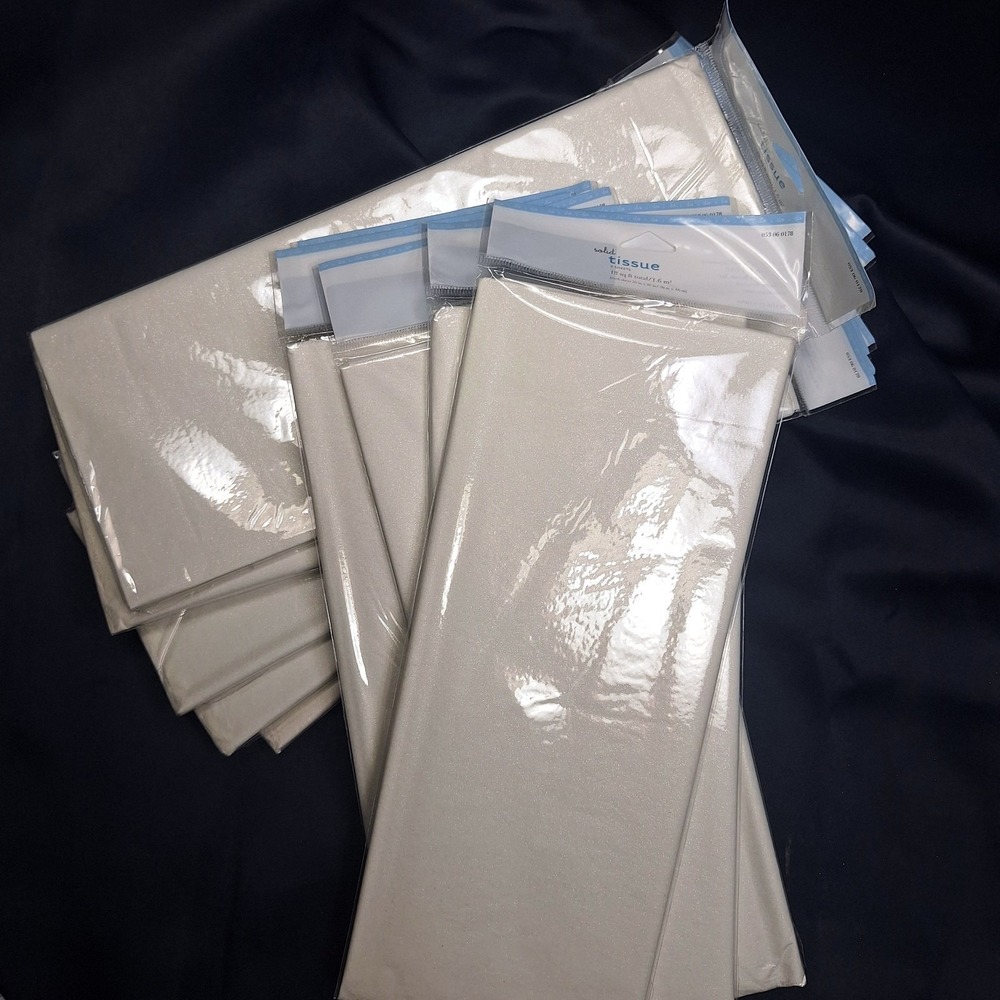 Vintage Pearl White 20 x 26" Tissue Paper 15 packs = 75 sheets 2001 Target NEW‎